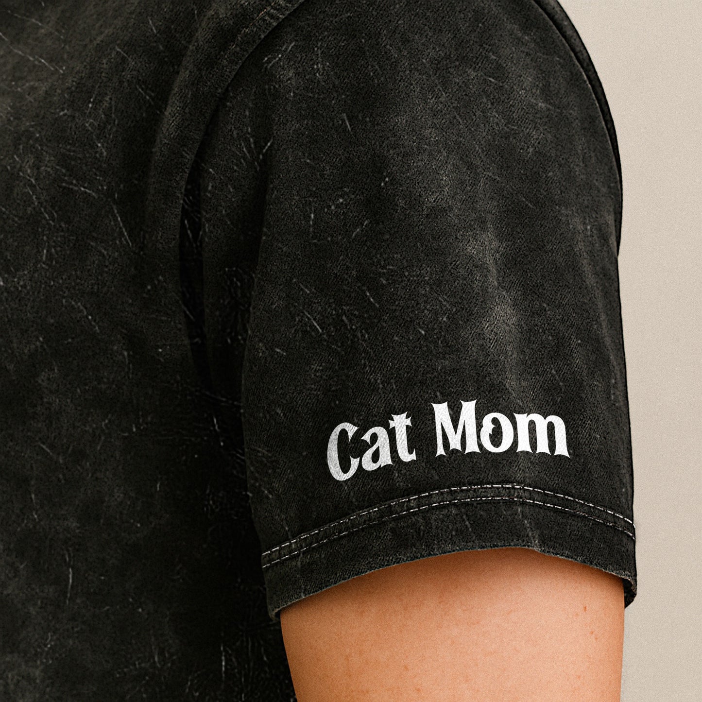 Pet Skeleton Halloween Moon - Personalized Acid Wash T‑Shirt