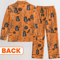 Pet Skeleton Halloween - Personalized Satin Pajama Set