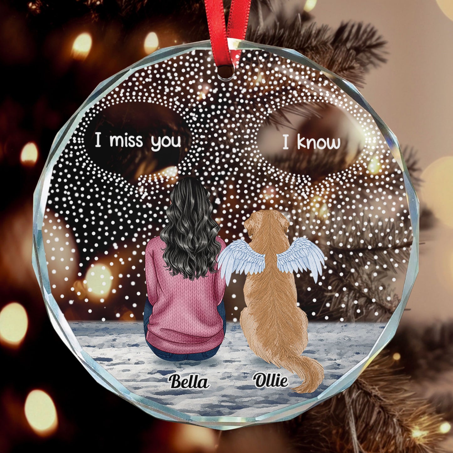 Pet Sympathy - Personalized Glass Ornament