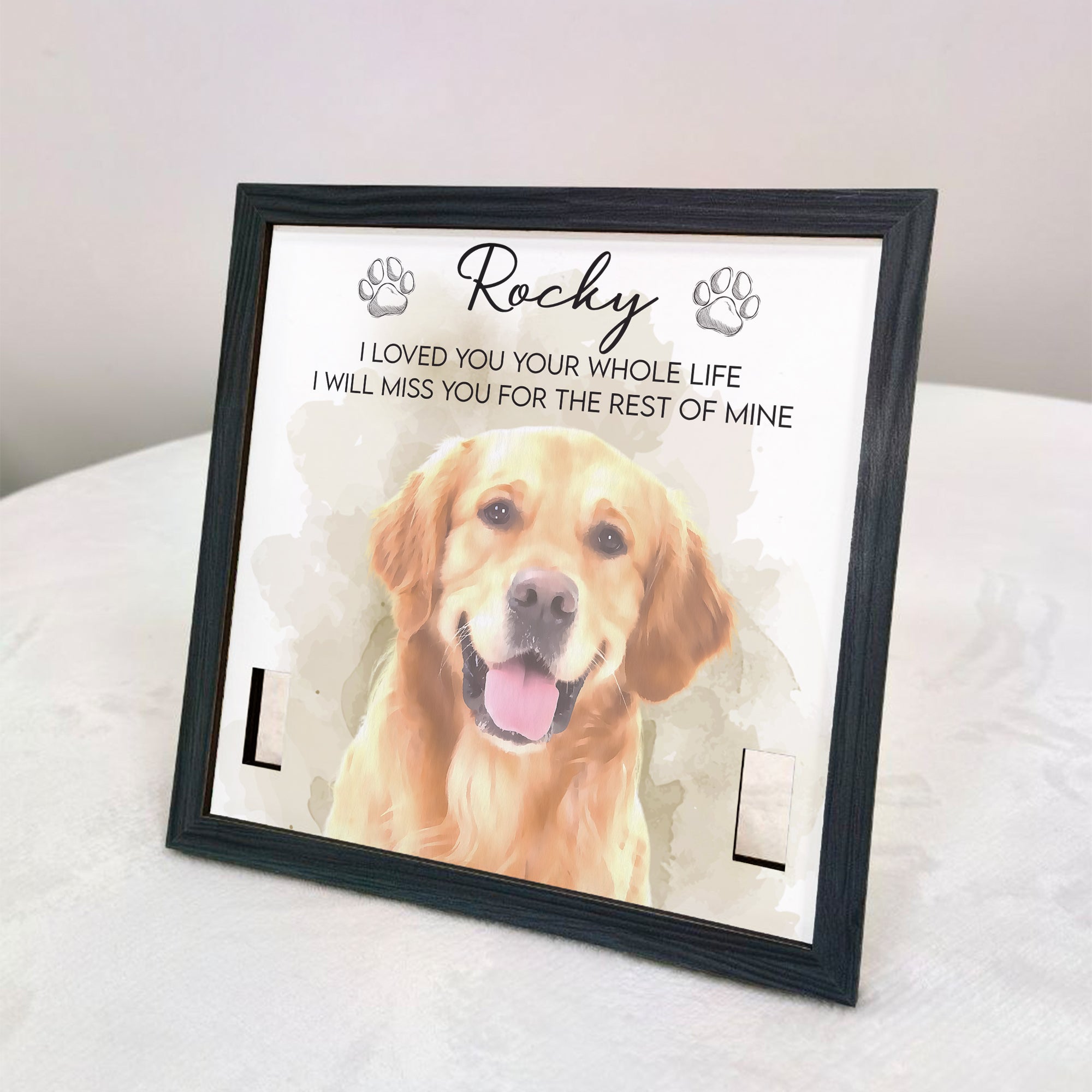 Pet-Collar-Frame-Keepsake-Custom-Pet-Portrait-Watecolor-Art-Personalized-Frame-4