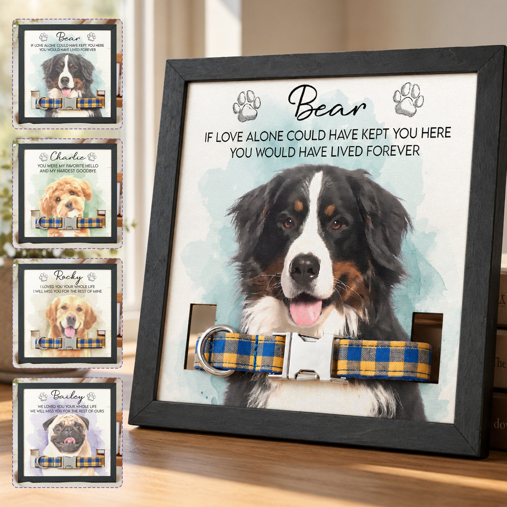 Pet-Collar-Frame-Keepsake-Custom-Pet-Portrait-Watecolor-Art-Personalized-Frame-6