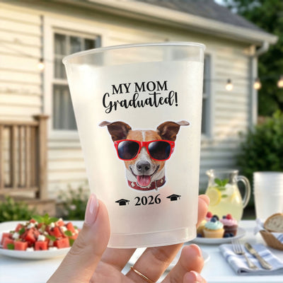 Pet Lover Graduation Party Custom Photo - Personalized Cups