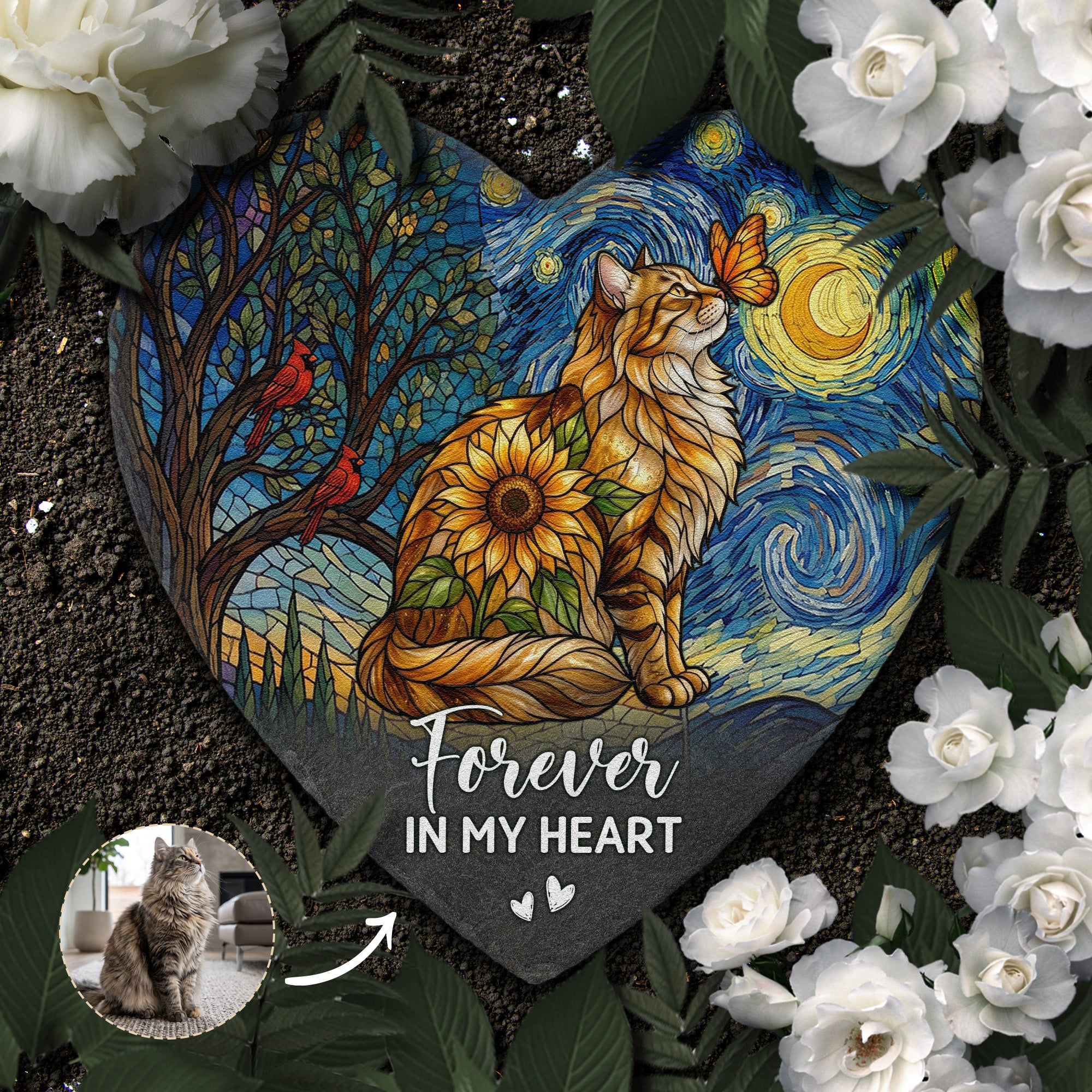 Pet-Memorial-Forever-In-My-Heart-Personalized-Garden-Stone