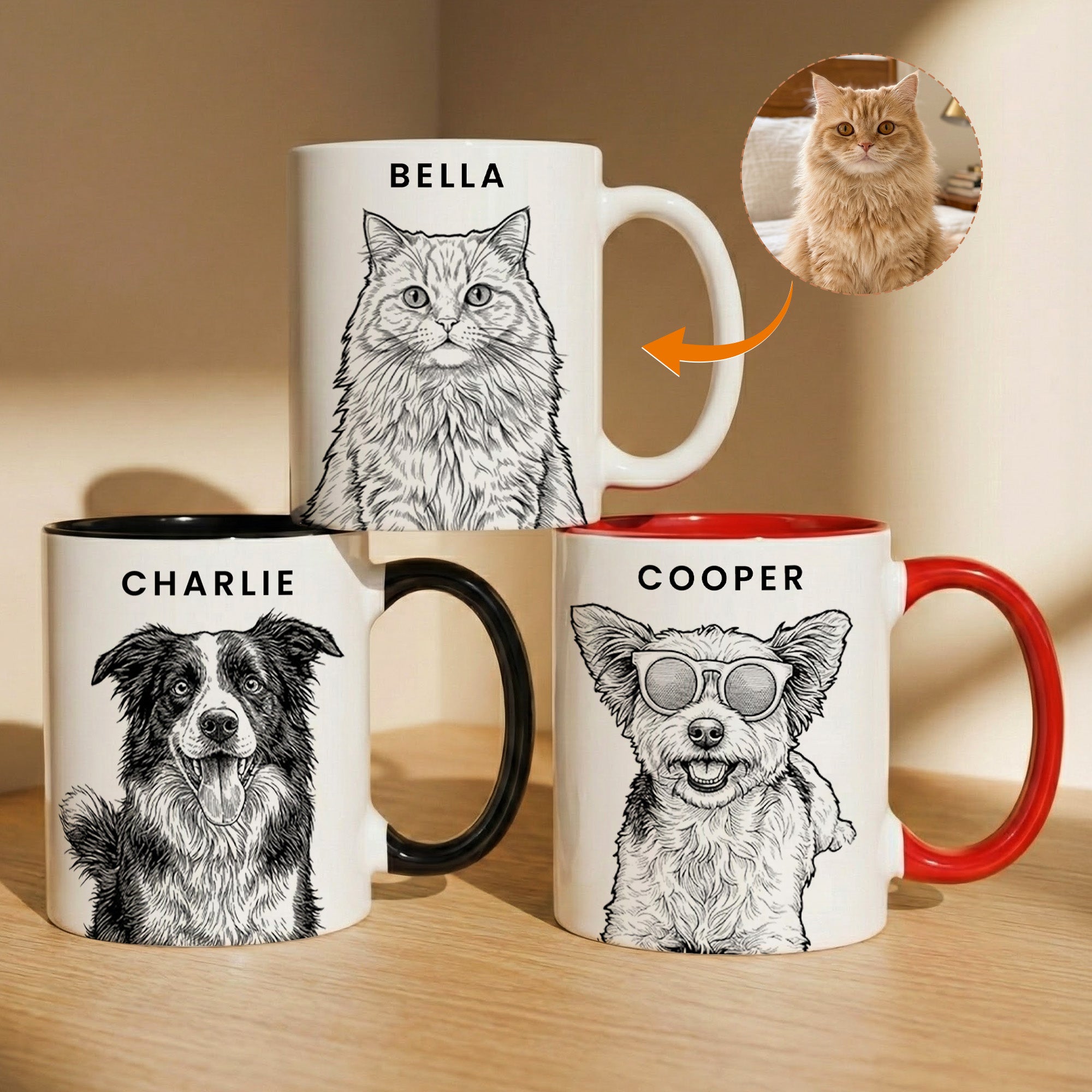 Pet-Portrait-Sketch-Line-Art-For-Him-For-Her-Personalized-Mug-1