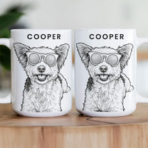 Pet-Portrait-Sketch-Line-Art-For-Him-For-Her-Personalized-Mug-4