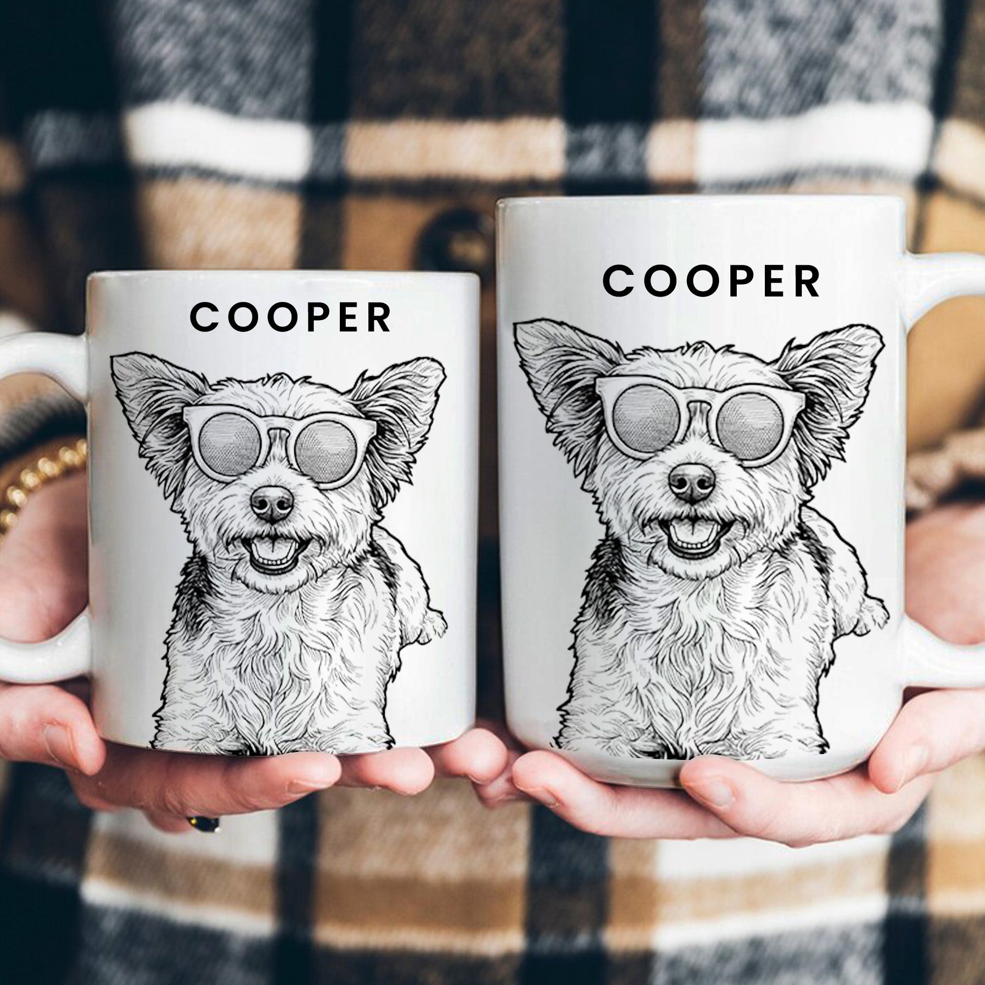 Pet-Portrait-Sketch-Line-Art-For-Him-For-Her-Personalized-Mug-5