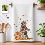 Pet-With-Fall-Leaves-Art-Fall-Decor-Personalized-Kitchen-Towel-1