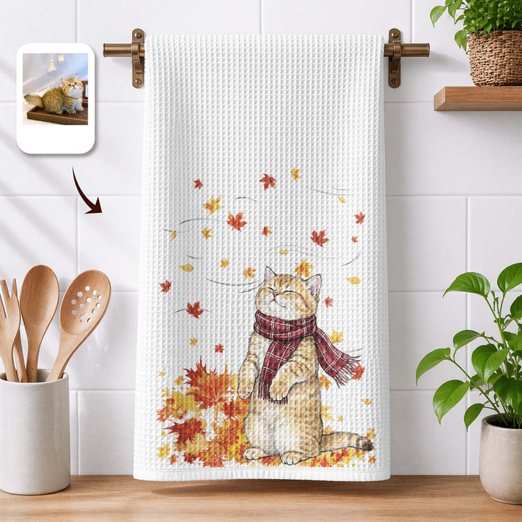Pet-With-Fall-Leaves-Art-Fall-Decor-Personalized-Kitchen-Towel-2