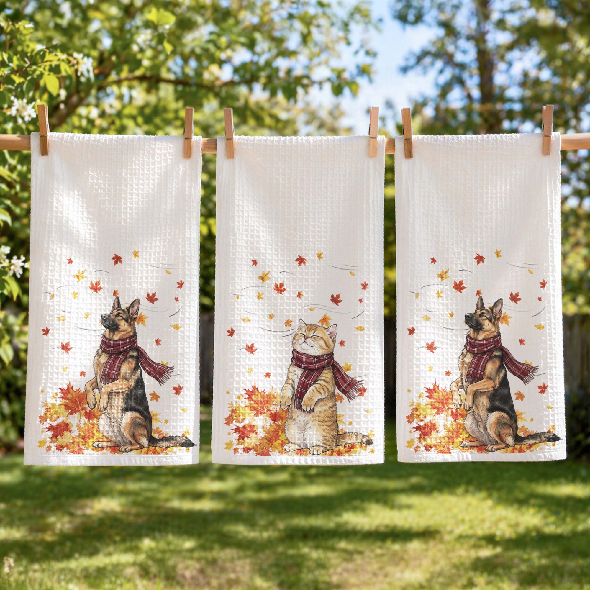 Pet-With-Fall-Leaves-Art-Fall-Decor-Personalized-Kitchen-Towel-3