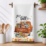 Pet-With-Pumpkin-Truck-Art-Fall-Decor-Personalized-Kitchen-Towel-1