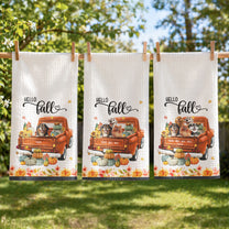 Pet-With-Pumpkin-Truck-Art-Fall-Decor-Personalized-Kitchen-Towel-2