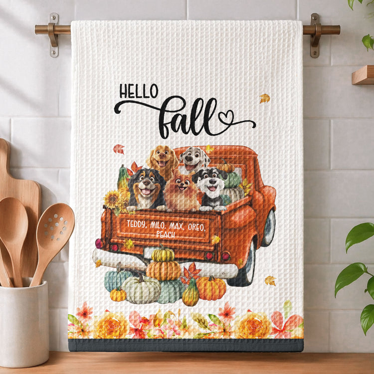 Pet-With-Pumpkin-Truck-Art-Fall-Decor-Personalized-Kitchen-Towel-3