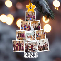 Photo Basketball Team Christmas Tree - Personalized Acrylic Photo Ornament