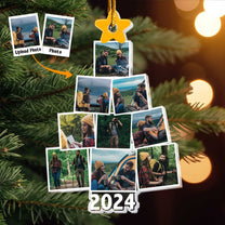 Photo Camping Christmas Tree - Personalized Acrylic Photo Ornament