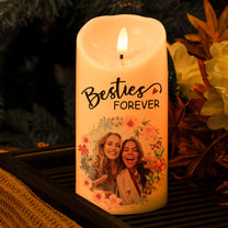 Photo Candle Friends Our Laughs Are Limitless - Personalized Photo LED Candle