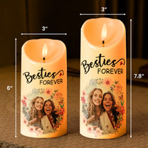 Photo Candle Friends Our Laughs Are Limitless - Personalized Photo LED Candle