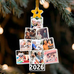 Photo Couple Christmas Tree - Personalized Acrylic Photo Ornament