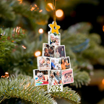 Photo Couple Christmas Tree - Personalized Acrylic Photo Ornament