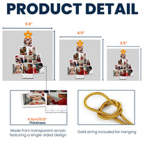 Photo Family Tree Christmas - Personalized Family Photo Ornament