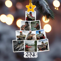 Photo Fishing Christmas Tree - Personalized Acrylic Photo Ornament