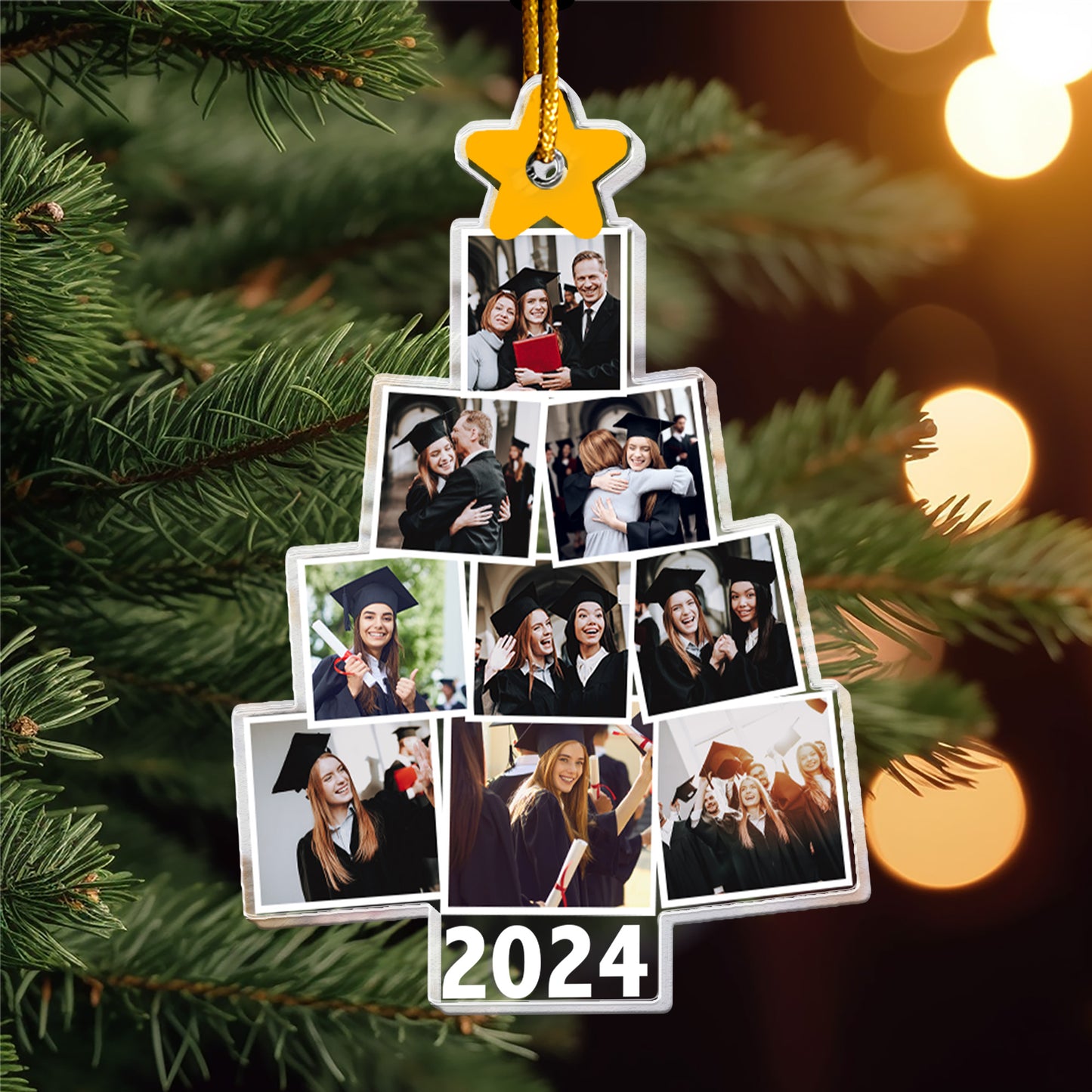 Photo Graduation Christmas Tree - Personalized Acrylic Photo Ornament