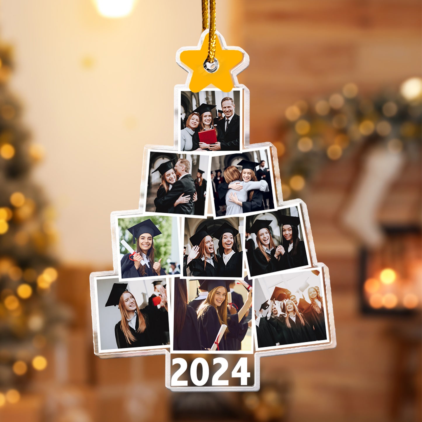 Photo Graduation Christmas Tree - Personalized Acrylic Photo Ornament