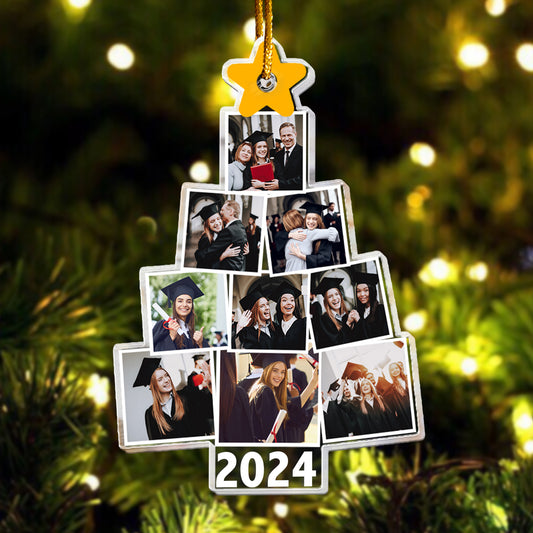 Photo Graduation Christmas Tree - Personalized Acrylic Photo Ornament