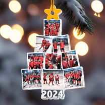 Photo Hockey Team Christmas Tree - Personalized Acrylic Photo Ornament