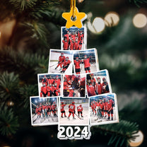 Photo Hockey Team Christmas Tree - Personalized Acrylic Photo Ornament