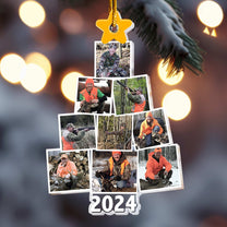 Photo Hunting Christmas Tree - Personalized Acrylic Photo Ornament