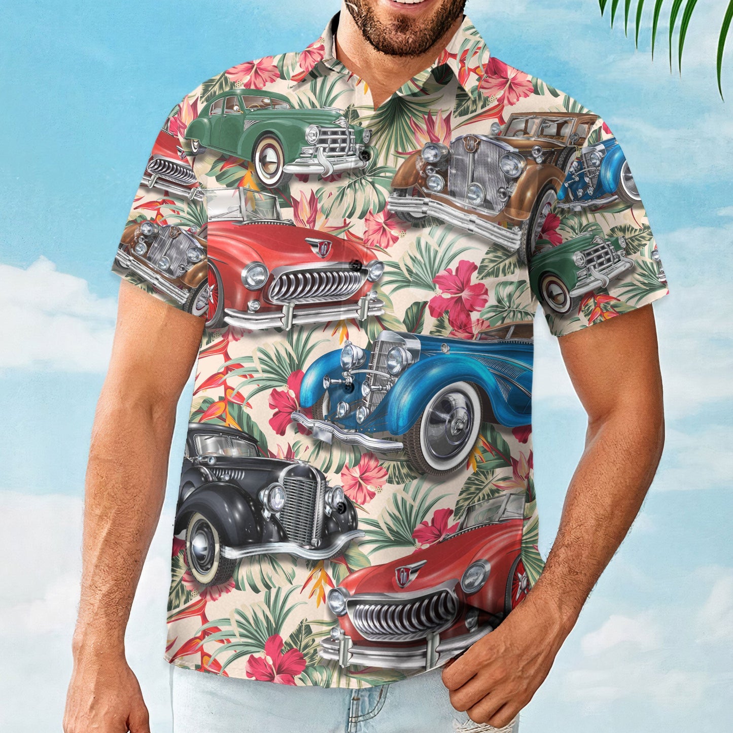 Car Lovers - Personalized Photo Hawaiian Shirt