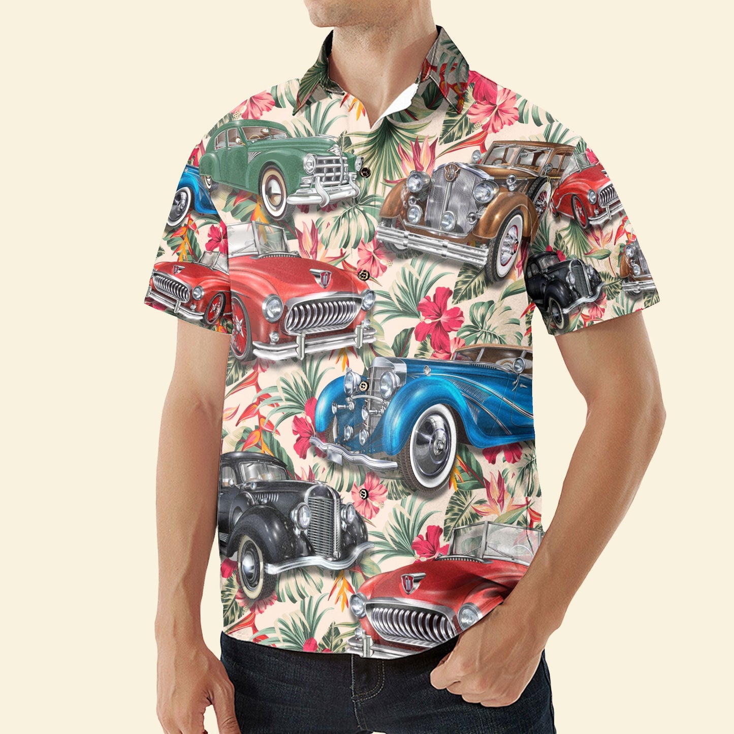 Car Lovers - Personalized Photo Hawaiian Shirt