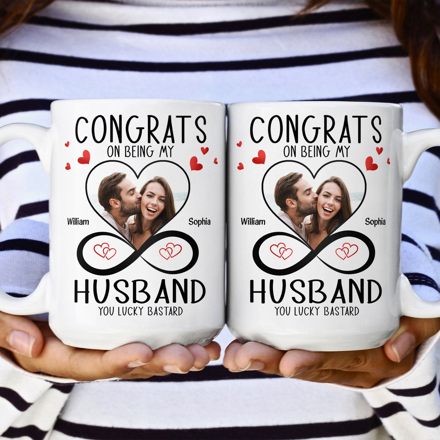 Congrats On Being My Husband - Personalized Photo Mug