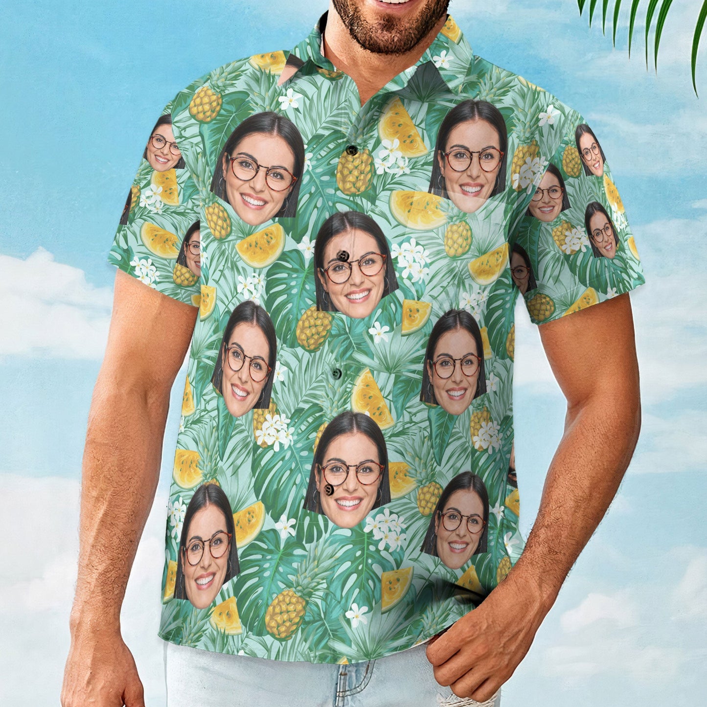 Custom Face - Personalized Photo Hawaiian Shirt