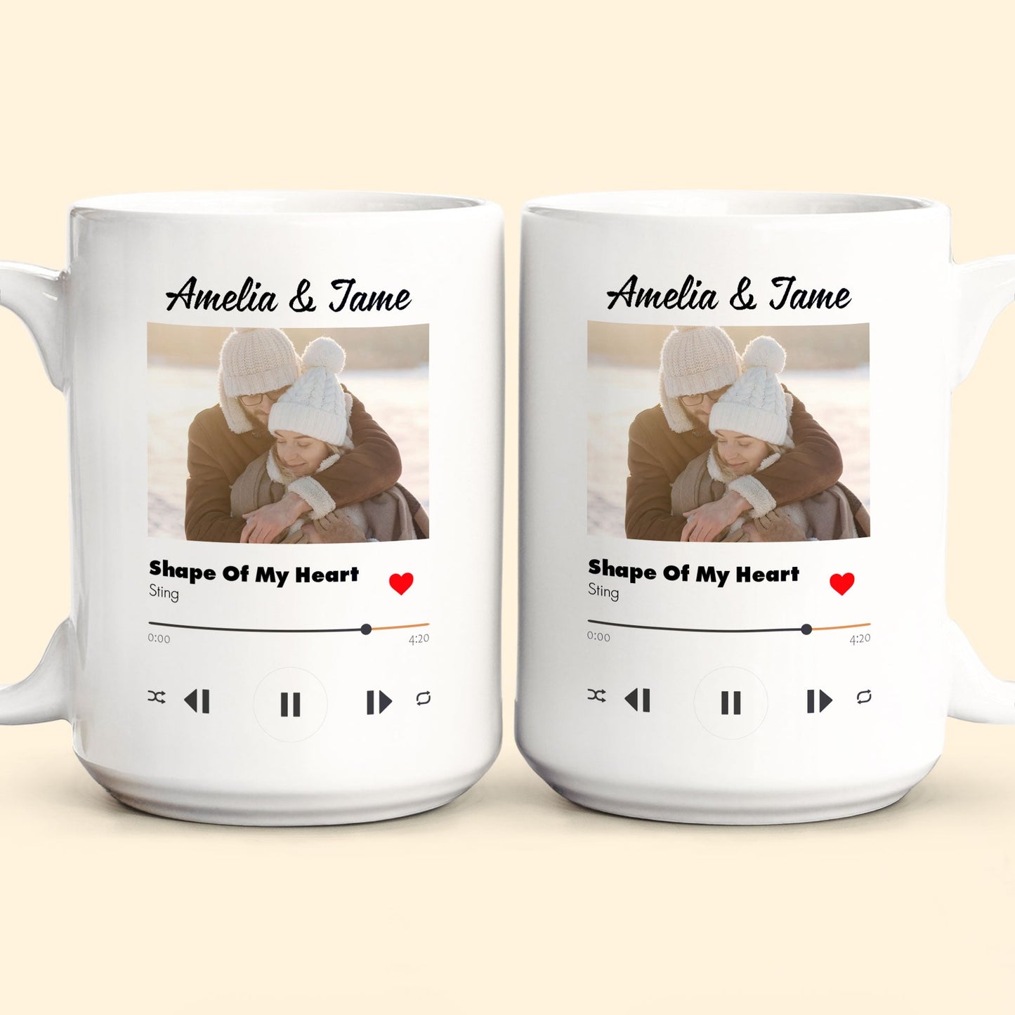 Custom Favorite Couple Song - Personalized Photo Mug