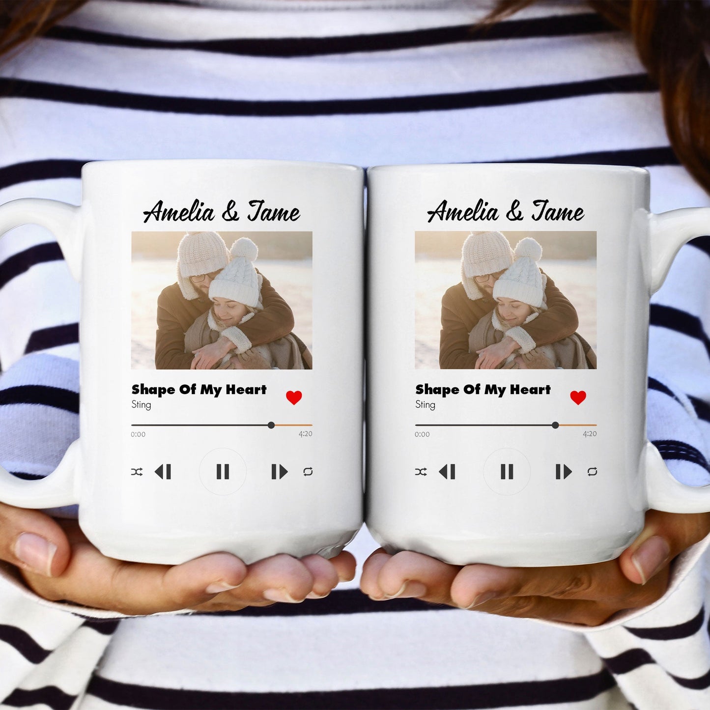 Custom Favorite Couple Song - Personalized Photo Mug