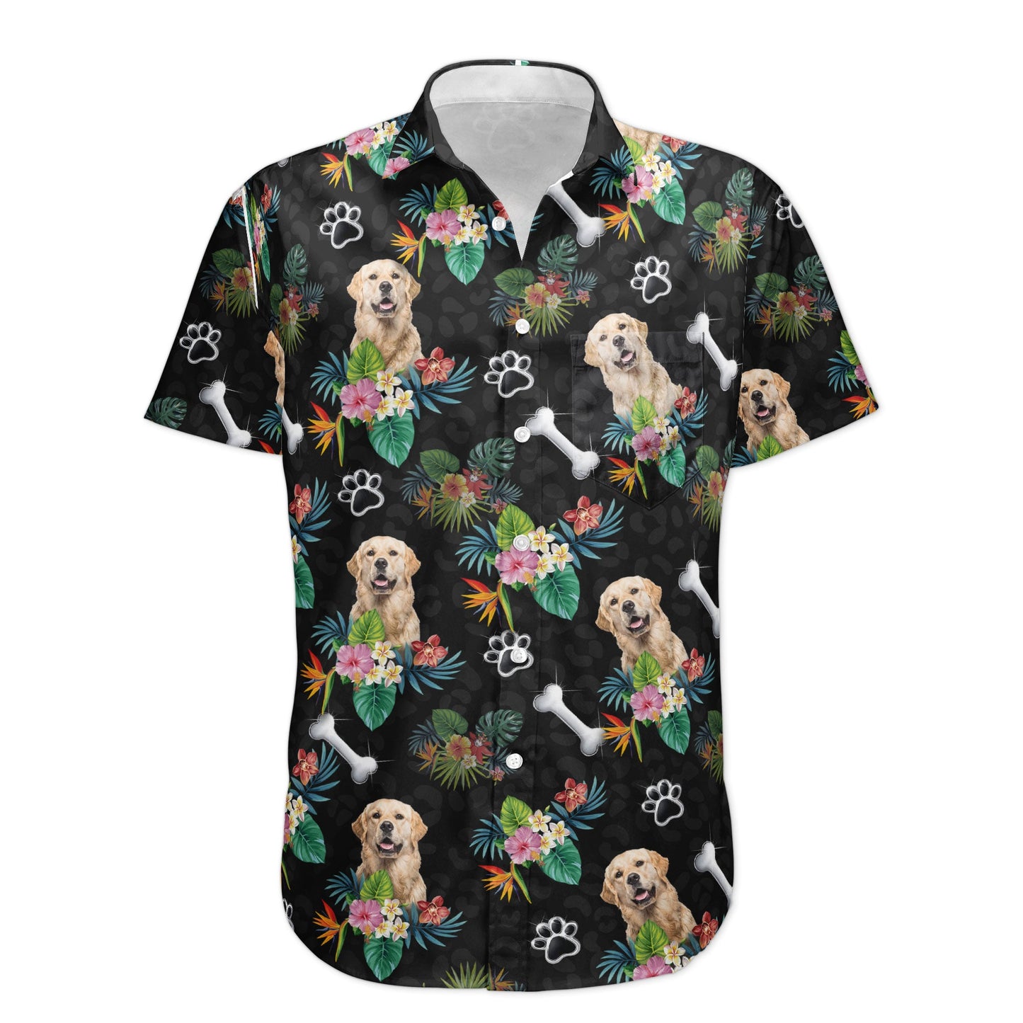 Dog Hawaiian - Personalized Photo Hawaiian With Pocket Shirt