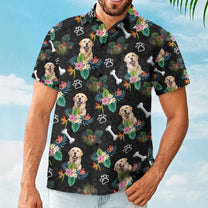 Dog Hawaiian - Personalized Photo Hawaiian With Pocket Shirt