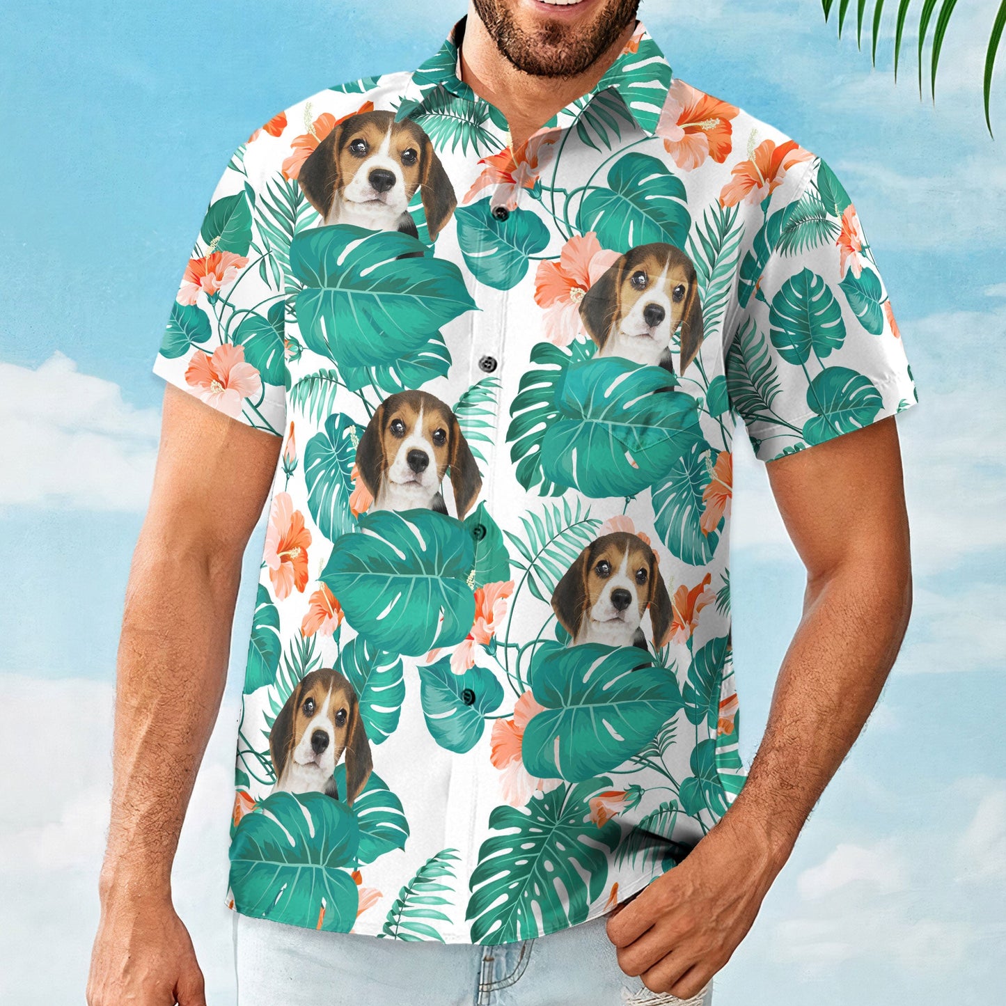 Funny Family Pet Face - Personalized Photo Hawaiian Shirt