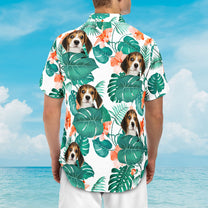 Funny Family Pet Face - Personalized Photo Hawaiian Shirt