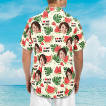 I Love My Wife - Personalized Photo Hawaiian Shirt