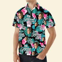 My Wife Is Watching You - Personalized Photo Hawaiian Shirt