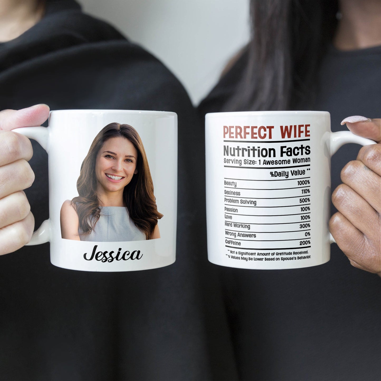 Perfect Wife Nutrition Facts - Personalized Photo Mug