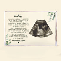 Soon To Be Dad This Father's Day I'll Be Snuggled Up - Personalized Rectangle Acrylic Photo Plaque