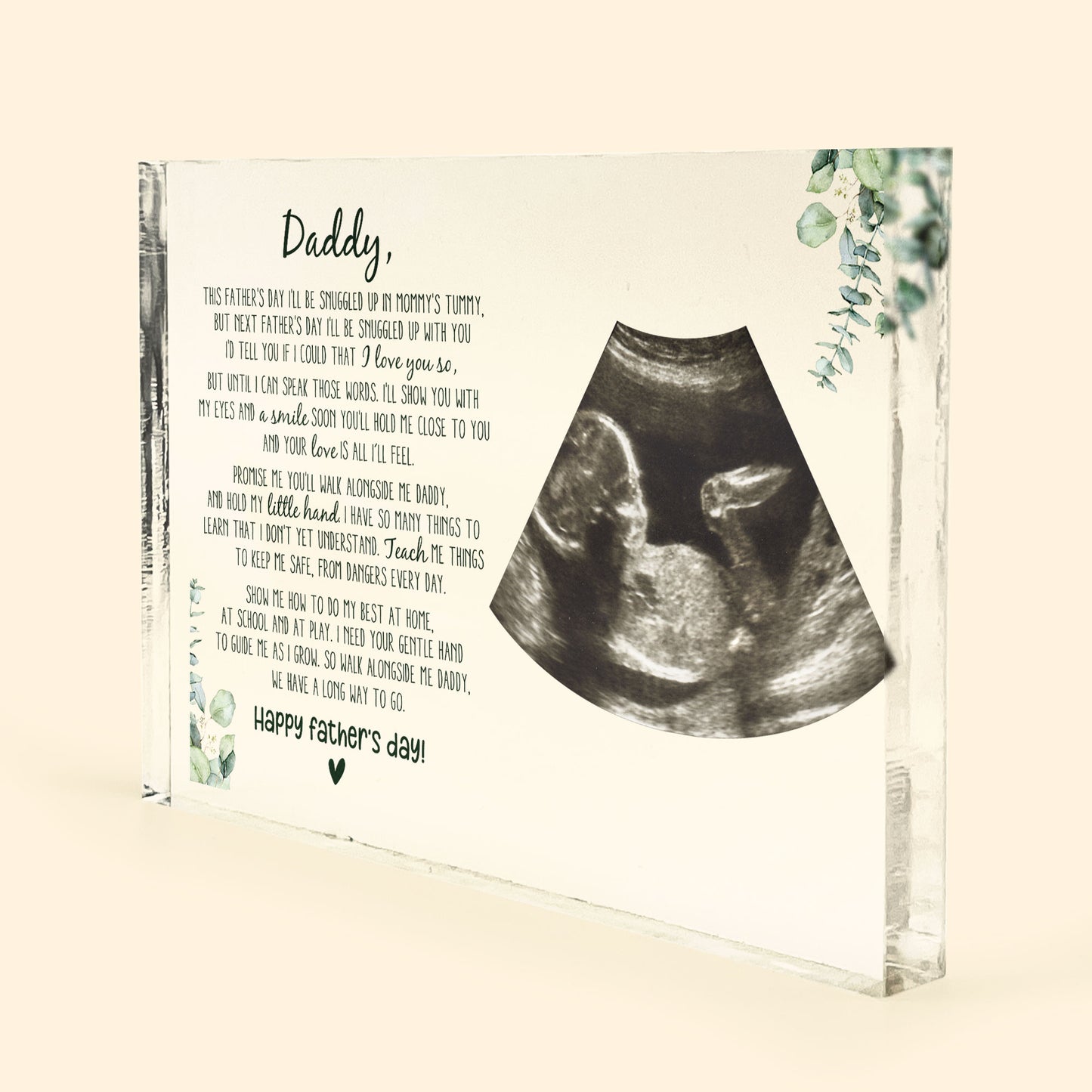 Soon To Be Dad This Father's Day I'll Be Snuggled Up - Personalized Rectangle Acrylic Photo Plaque
