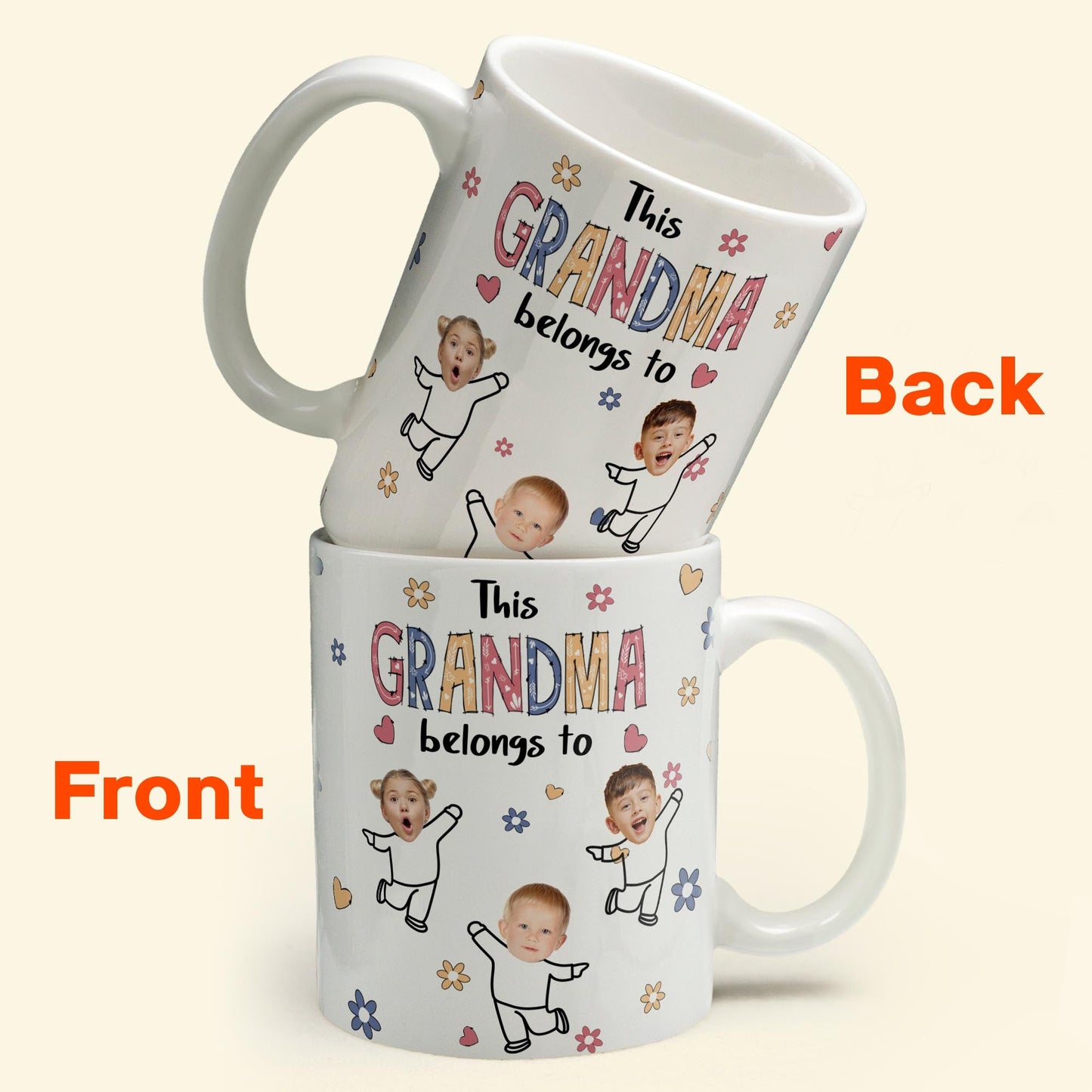 This Grandma Belongs To - Personalized Photo Mug