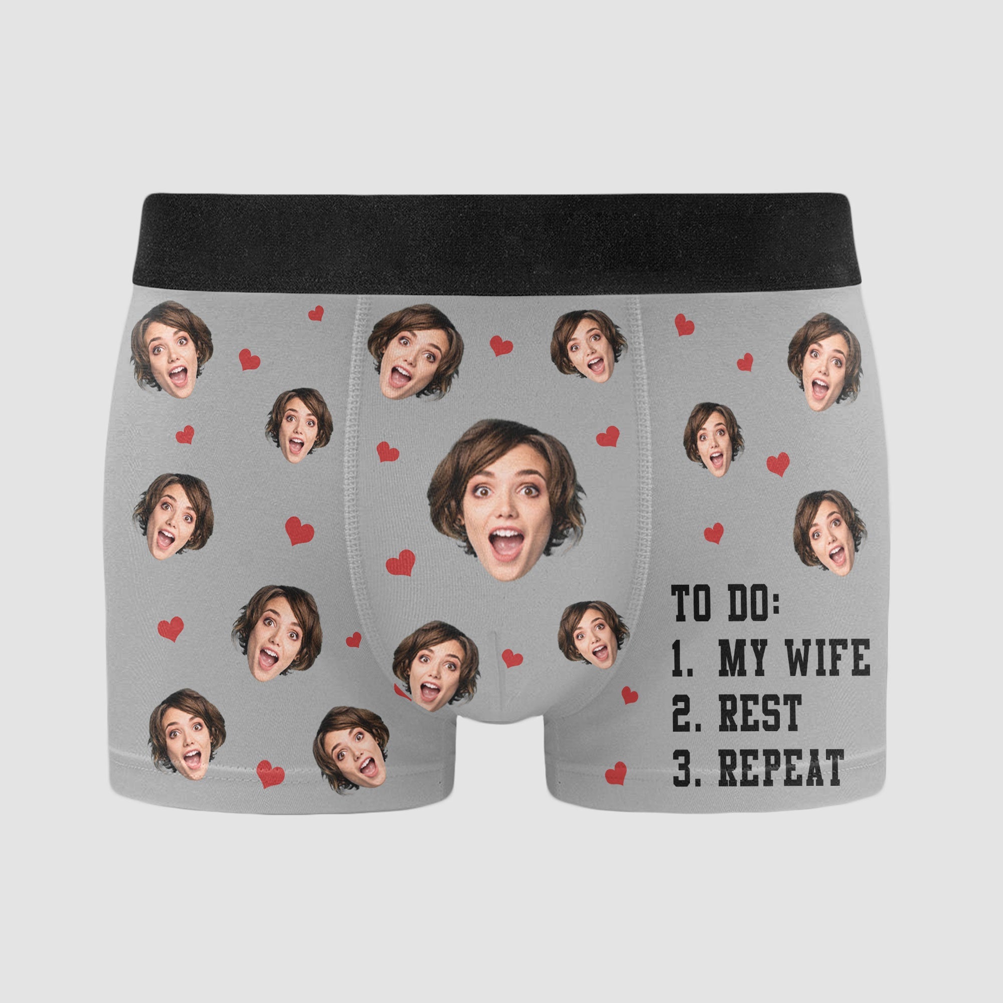 Father's Day Gifts, To Do List - Personalized Photo Men's Boxer Briefs - Birthday Gifts For Men, Husband, Him, Boyfriend