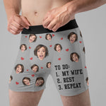 To Do List - Personalized Photo Men's Boxer Briefs - Birthday Gifts For Men, Husband, Him, Boyfriend