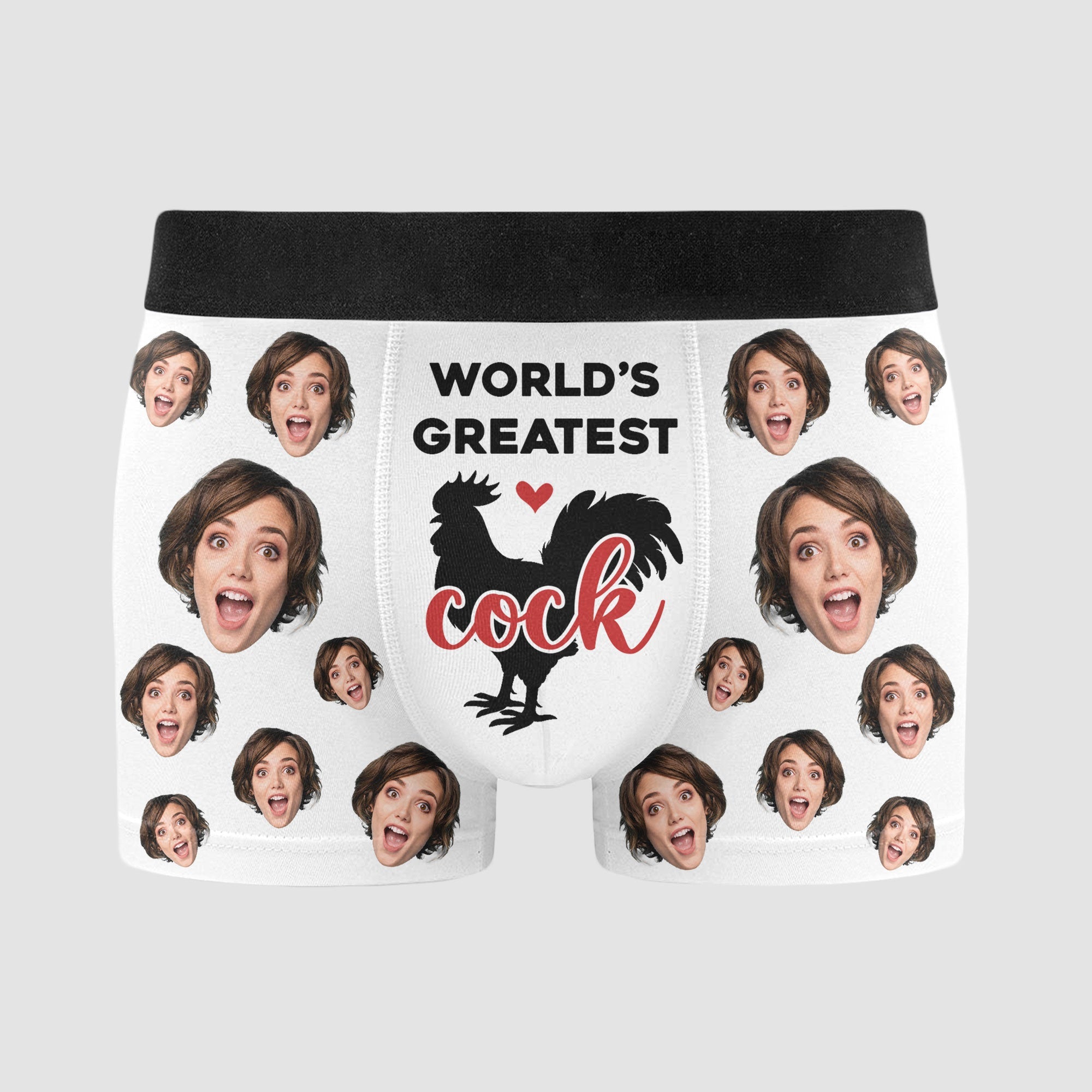 Father's Day Gifts, World's Greatest Cock - Personalized Photo Men's Boxer Briefs - Birthday Gifts For Men, Husband, Him, Boyfriend