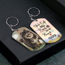 You Left Paw Prints On My Heart - Personalized Photo Keychain